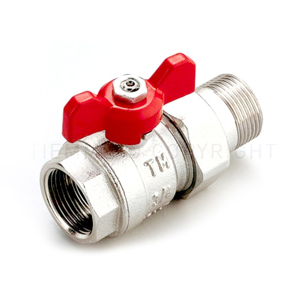 TC - Confezione Da 2 Valvole A Sfera Da 22mm Con Maniglie Rosse E Blu | Valvole Di Intercettazione A Passaggio Totale Per Impianti Di Riscaldamento