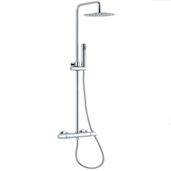 KIT COLONNA DOCCIA KELLER TAPS CON SOFFIONE INOX ROTONDO D.25 E