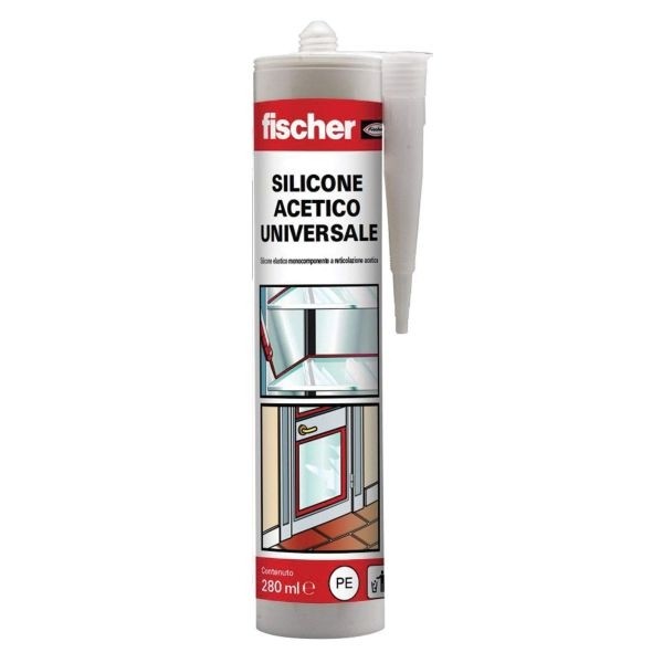 FISCHER SILICONE ACETICO UNIVERSALE BIANCO