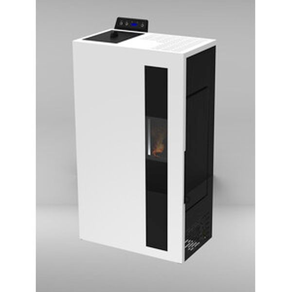 STUFA A PELLET SLIM BRONTE VENTILATA 4.9 KW BIANCA