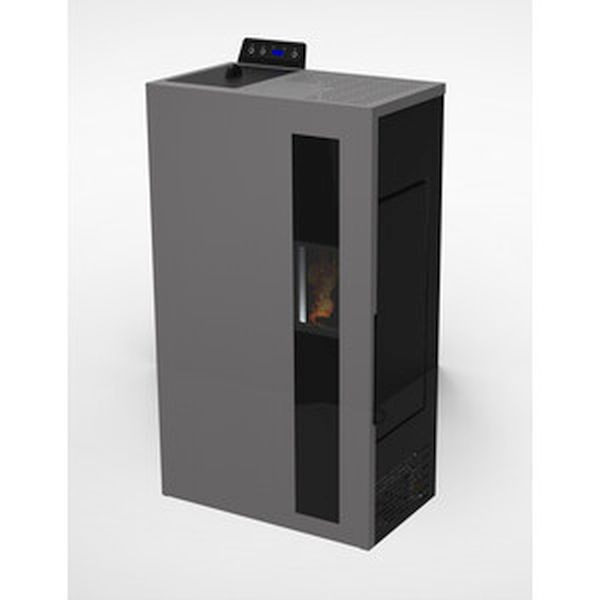 STUFA A PELLET SLIM BRONTE VENTILATA 4.9 KW ANTRACITE 