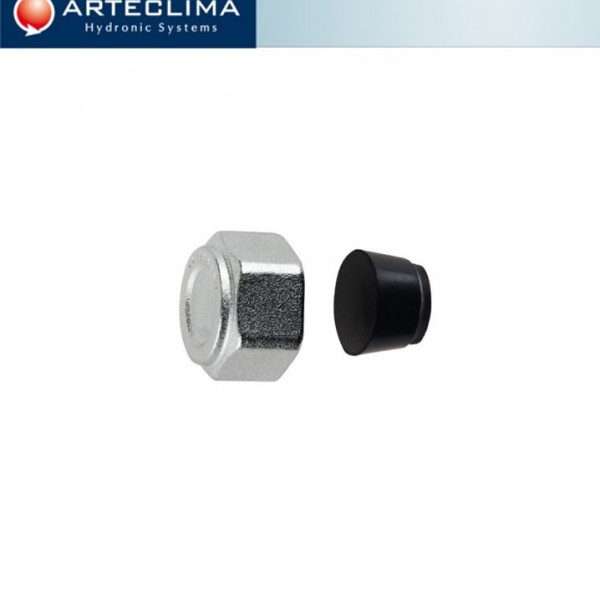 TAPPO CIECO CROMATO PER COLLETTORI ARTECLIMA CON KIT CHIUSURA CODICE AC623C