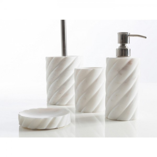SET ACCESSORI DA BAGNO CALACATTA CIPI' IN MARMO 