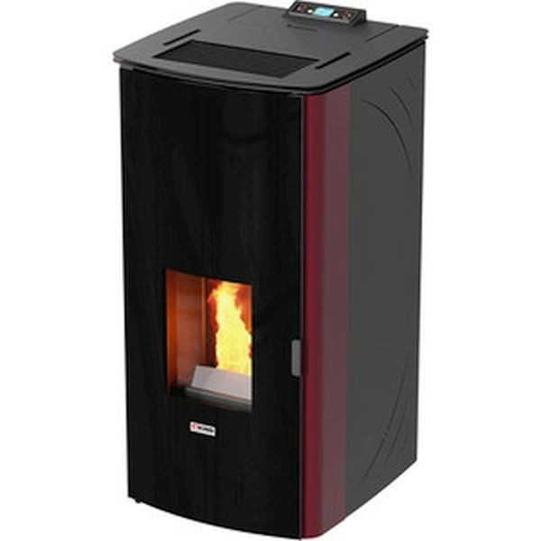 STUFA A PELLET KING 17 DD 17 KW IDRO BIANCA/BORDEAUX