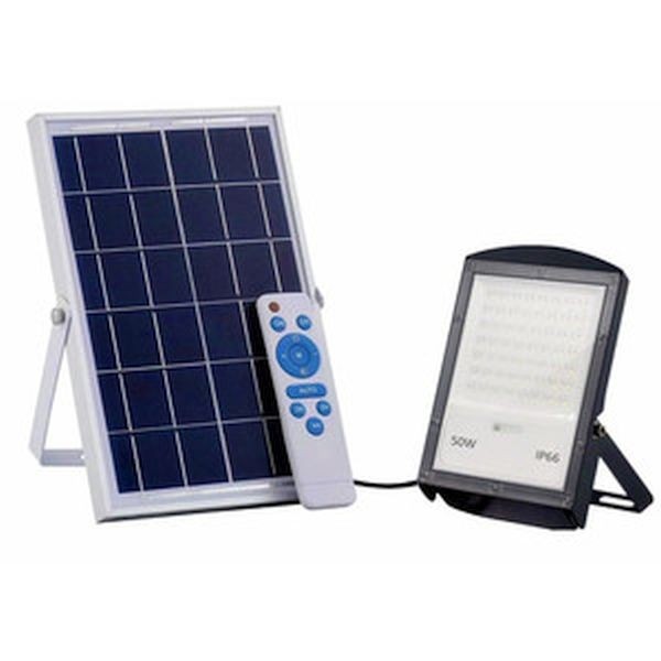 PROIETTORE LAMPADA LED 100 W CON PANNELLO SOLARE CON TELECOMANDO