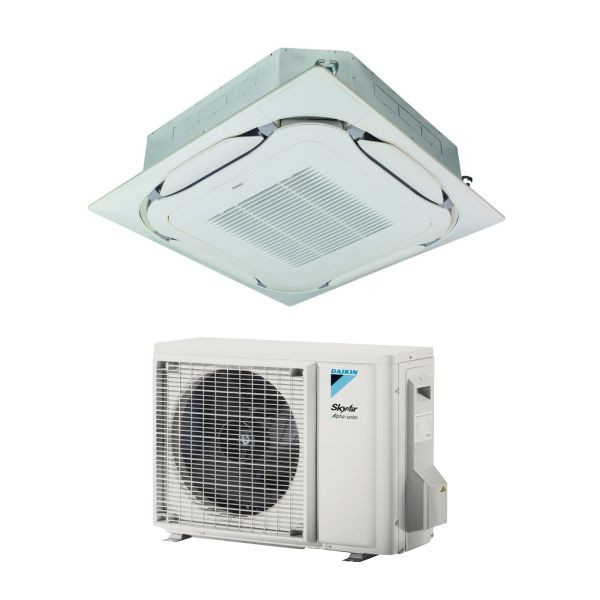 CLIMATIZZATORE A CASSETTA DAIKIN ROUND FLOW SKY AIR ADVANCE 18000 BTU CON GRIGLIA E COMANDO A FILO FCAG50B 