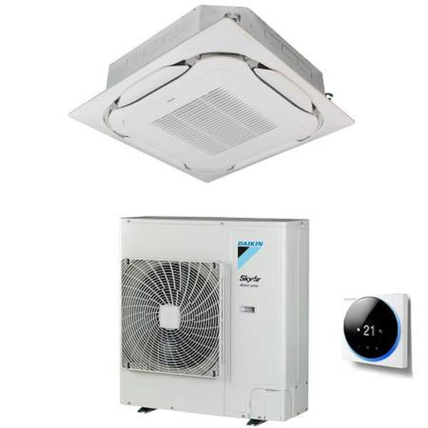 CLIMATIZZATORE A CASSETTA DAIKIN ROUND FLOW SKY AIR ADVANCE 24000 BTU CON GRIGLIA E COMANDO A FILO FCAG71B 