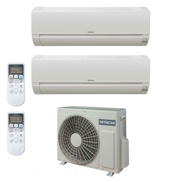 CLIMATIZZATORE HITACHI DODAI DUALSPLIT 9000+9000+RAM-53NE2F R-32