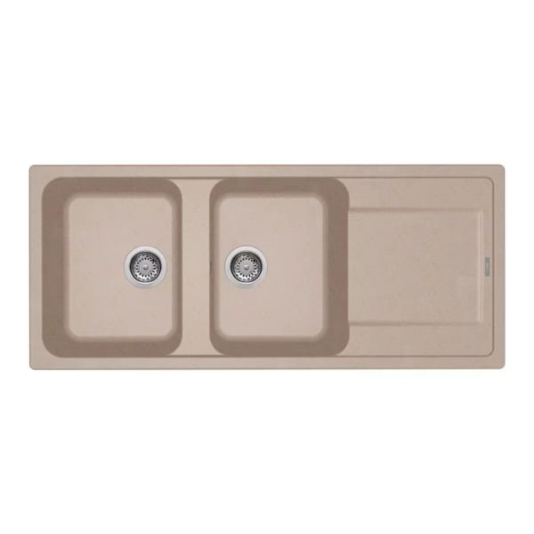 LAVELLO DA INCASSO ELLECI 2 VASCHE MODELLO LIFE 500 CON GOCCIOLATOIO