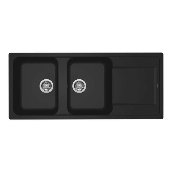 LAVELLO DA INCASSO ELLECI 2 VASCHE MODELLO LIFE 500 CON GOCCIOLATOIO