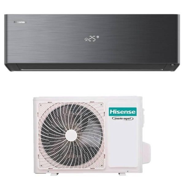 CLIMATIZZATORE HISENSE ENERGY PRO X BLACK MONO SPLIT 9000 BTU R-32 WI-FI A+++ QH25XV4BG