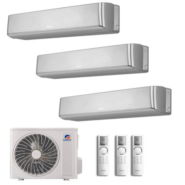 CLIMATIZZATORE GREE AIRY TRIALSPLIT 12000+12000+12000+GWHD(24)NK6OO INVERTER R-32 WI-FI