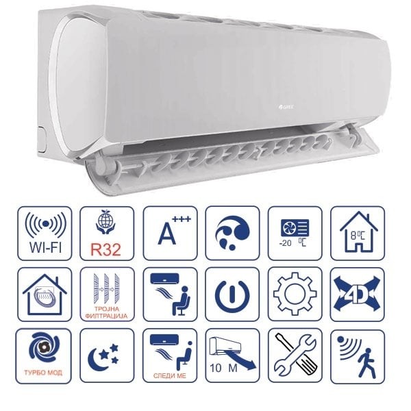 CLIMATIZZATORE GREE G-TECH MONO SPLIT 9000 BTU INVERTER R-32 WI-FI A+++