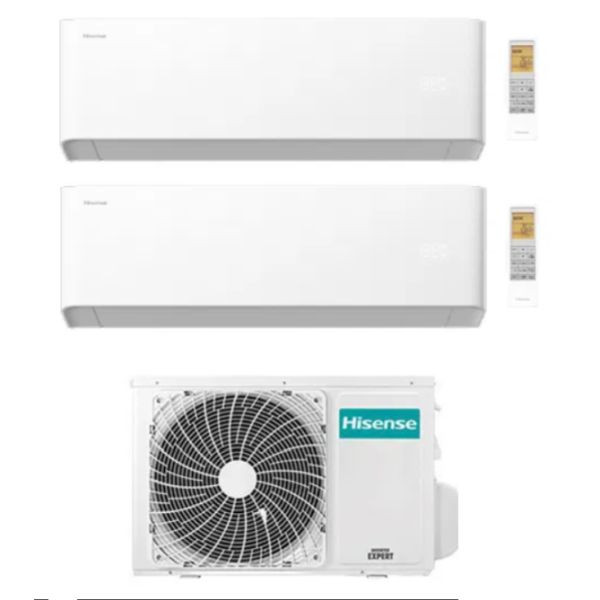 CLIMATIZZATORE HISENSE UNI HB DUALSPLIT 7000+7000+2AMW35U4RGC INVERTER R-32 WI-FI A++/A+