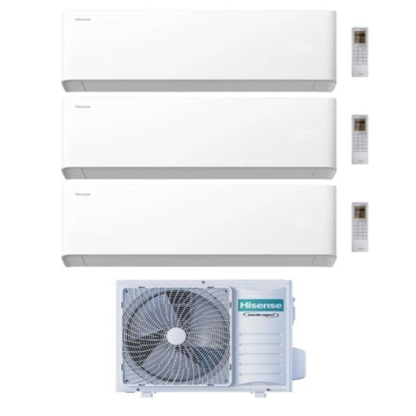 CLIMATIZZATORE HISENSE UNI HB TRIALSPLIT 7000+9000+12000+3AMW72U4RJC INVERTER R-32 WI-FI A++/A+