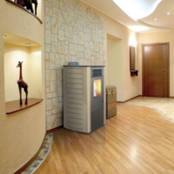 STUFA A PELLET KING 118C CANALIZZATA 10,1 KW SABBIA o BORDEAUX