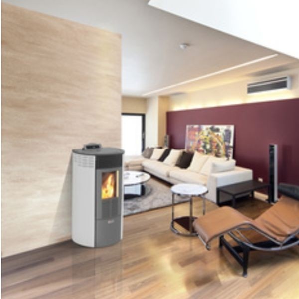 STUFA A PELLET KING 12 ROUND 10,1 KW PER AMBIENTI FINO A 230 MC