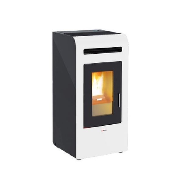 STUFA  A PELLET KING 16 CANALIZZATA 15,5 KW BIANCA o BORDEAUX