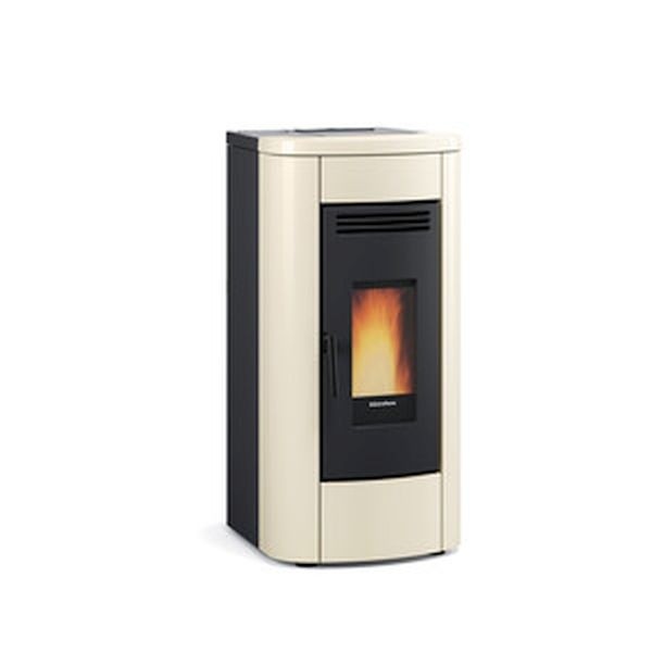 STUFA A PELLET VENTILATA LA NORDICA EXTRAFLAME KLAUDIA 5.0 8,0 KW AVORIO/BORDEAUX