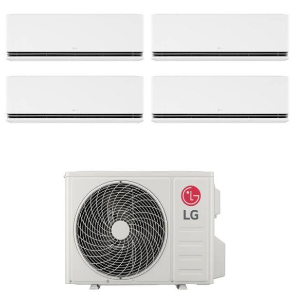 CLIMATIZZATORE LG DUALCOOL DELUXE QUADRISPLIT 9000+9000+12000+12000+MU4R25 INVERTER R-32 WI-FI 