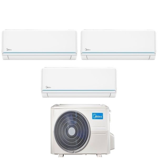 CLIMATIZZATORE MIDEA EVOLUTION TRIALSPLIT 9000+9000+12000+M3OG-21HFN8-Q INVERTER R-32 WI-FI
