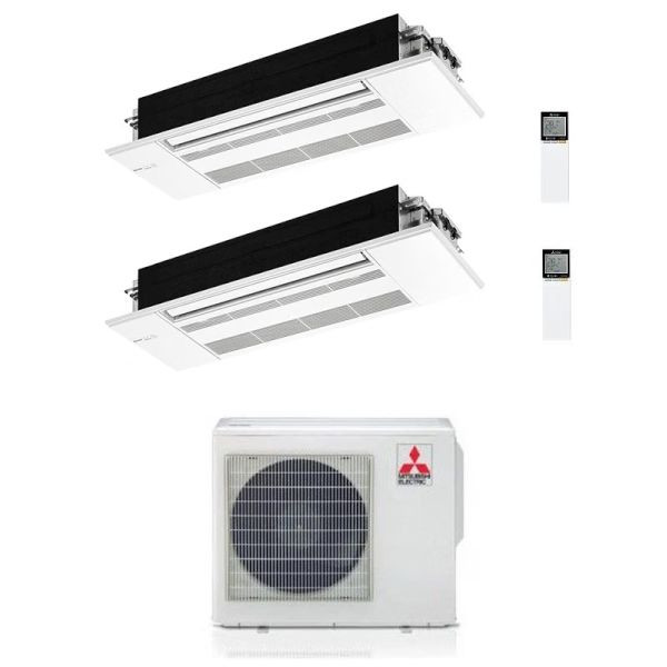 CLIMATIZZATORE MITSUBISHI CASSETTA 1 VIA MLZ-KP DUALSPLIT 9000+12000+MXZ-2F53VF INVERTER R-32 