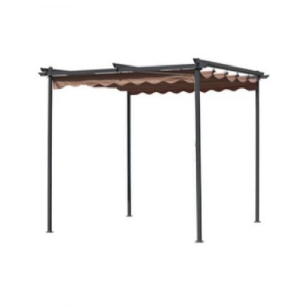 Gazebo pergola 3x3 mt da giardino con struttura resistente in acciaio