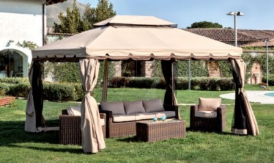 GAZEBO ADVENTURE MAGNUM IN ALLUMINIO VERNICIATO 3,6X4,8