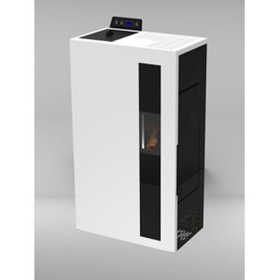 STUFA A PELLET SLIM BRONTE VENTILATA 4.9 KW BIANCA
