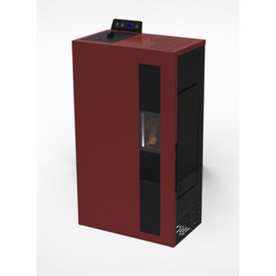 STUFA A PELLET SLIM BRONTE VENTILATA 4.9 KW BORDEAUX