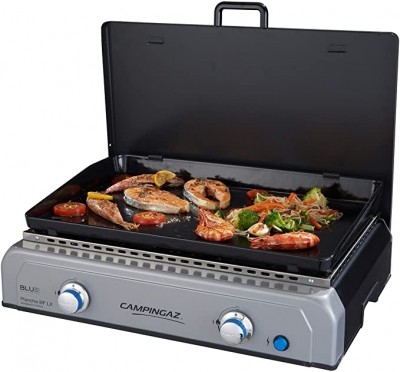 BARBECUE A GAS CON ACCENSIONE ELETTRONICA PLANCHA BLEU FLAME LX COD.6659