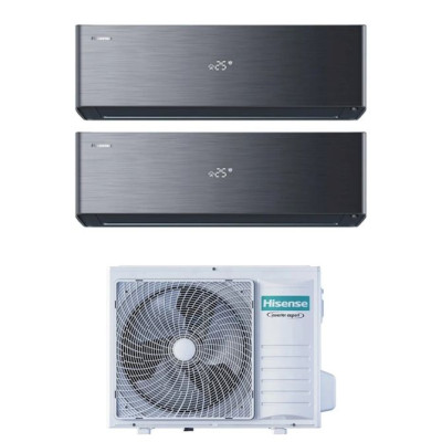 CLIMATIZZATORE HISENSE ENERGY PRO X BLACK DUALSPLIT 9000+9000+2AMW42U4RGC WI-FI R-32