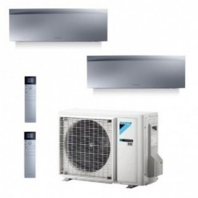 CLIMATIZZATORE DAIKIN EMURA III SILVER DUALSPLIT 9000+9000+2MXM40N INVERTER R-32 WI-FI