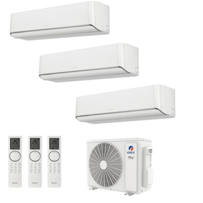 CLIMATIZZATORE GREE AIRY TRIALSPLIT 12000+12000+12000+GWHD(24)NK6OO INVERTER R-32 WI-FI