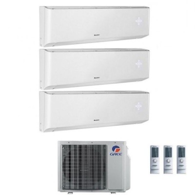 CLIMATIZZATORE GREE AMBER TRIALSPLIT 9000+9000+12000+GWHD(24)NK6OO INVERTER R-32 WI-FI 