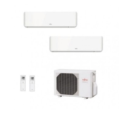 CLIMATIZZATORE FUJITSU DUAL SPLIT SERIE KM 9000+9000+AOYG14KBTA R-32 A++ WI-FI