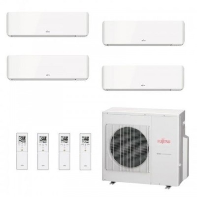 CLIMATIZZATORE FUJITSU QUADRI SPLIT SERIE KM 9000+9000+12000+12000+AOYG30KBTA4 R-32 WI-FI