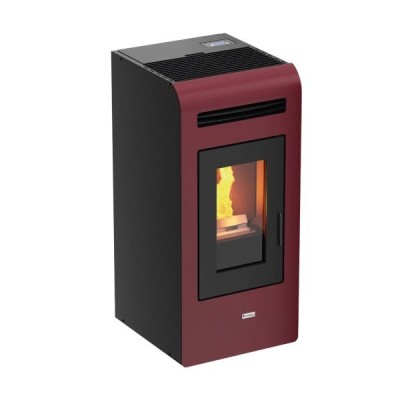 STUFA A PELLET MAGMA MAYON AD ARIA CANALIZZATA 16 KW BORDEAUX/BIANCA/GRIGIA