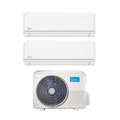 AREA OCCASIONI! CLIMATIZZATORE MIDEA EVOLUTION DUAL SPLIT 9000+12000+M2OE-18HFN8-Q INVERTER R-32 9+12