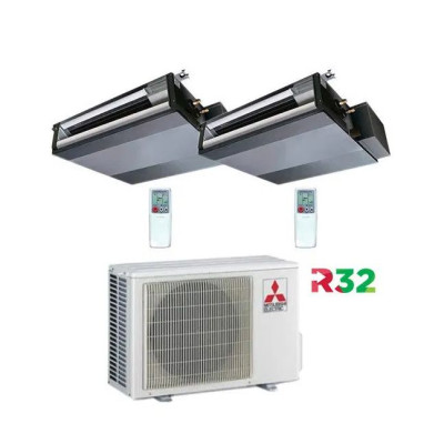 CLIMATIZZATORE MITSUBISHI CANALIZZABILE DUALSPLIT 9000+18000+MXZ-3F68VF INVERTER R-32