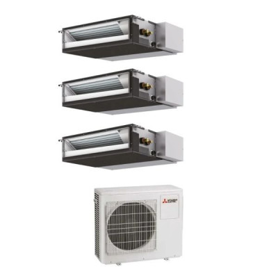 CLIMATIZZATORE MITSUBISHI CANALIZZABILE TRIALSPLIT 9000+12000+12000+MXZ-3F68VF INVERTER R-32