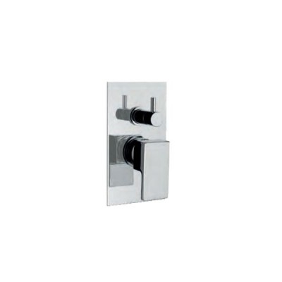 MONOCOMANDO PER INCASSO DOCCIA CON DEVIATORE  KELLER TAPS SQUARE SQ41CR CROMATO