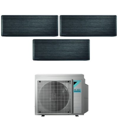 CLIMATIZZATORE DAIKIN STYLISH NEW REAL BLACKWOOD TRIALSPLIT 9000+12000+12000+3MXM68 R-32