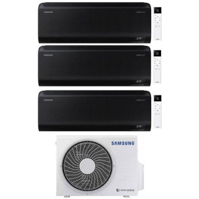 CLIMATIZZATORE SAMSUNG WINDFREE BLACK TRIALSPLIT 7000+9000+9000+AJ052TXJ INVERTER R-32 WI-FI 