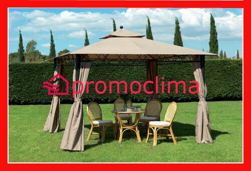 Telo Copertura Ricambio Per Gazebo Eden 3x3mt - Poliestere Bianco 180 G/mq Con Airvent - Foto 9