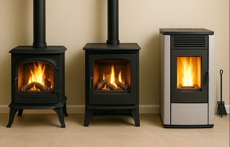 Stufa a legna, a gas o a pellet? Differenze e quale scegliere