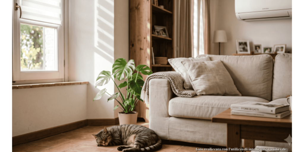 Lasciare cane o gatto a casa d'estate: come impostare il climatizzatore per tenerli al sicuro