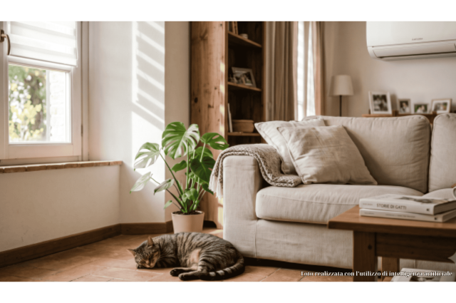 Lasciare cane o gatto a casa d'estate: come impostare il climatizzatore per tenerli al sicuro